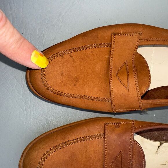 Salvatore Ferragamo women's Brown Suede Penny Loafers Size 8 AAA Narrow Shoes - Picture 3 of 13